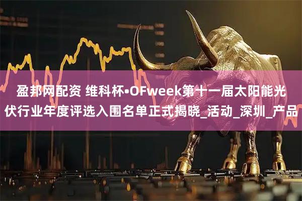 盈邦网配资 维科杯•OFweek第十一届太阳能光伏行业年度评选入围名单正式揭晓_活动_深圳_产品