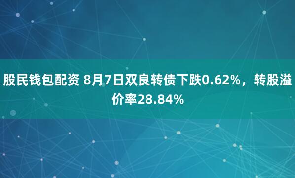 股民钱包配资 8月7日双良转债下跌0.62%，转股溢价率28.84%